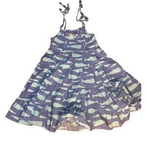 Corky's Kids blue whale adjustable tie strap tiered dress‎ SIZE 2T